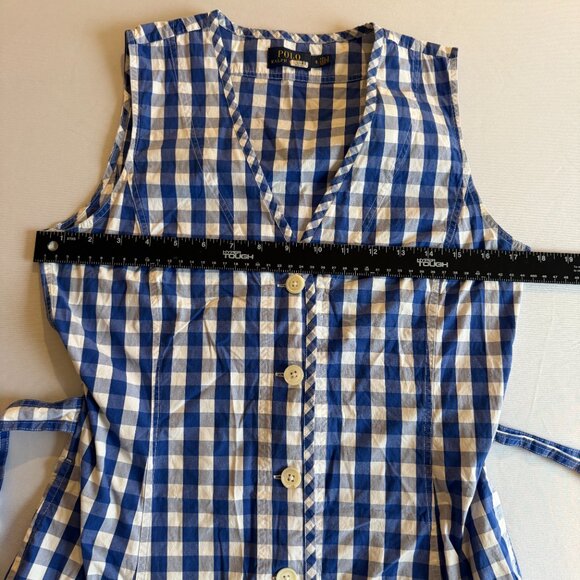 Polo Ralph Lauren Plaid Meg Dress • size 6 • blue and white gingham - Picture 8 of 15